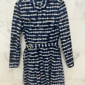 Tory Burch Tie Dye Cotton Shirt Dress